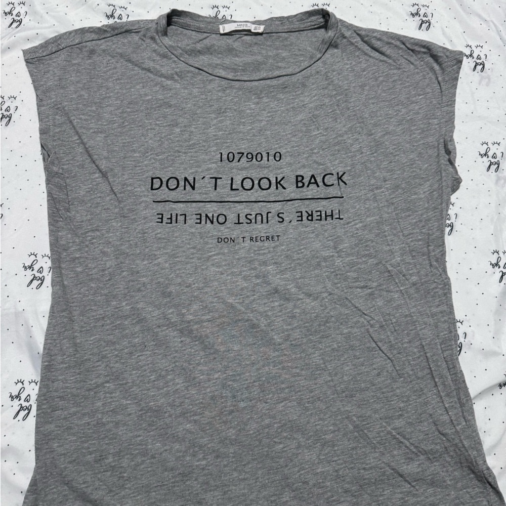 Mango Gray Sleeveless T-Shirt